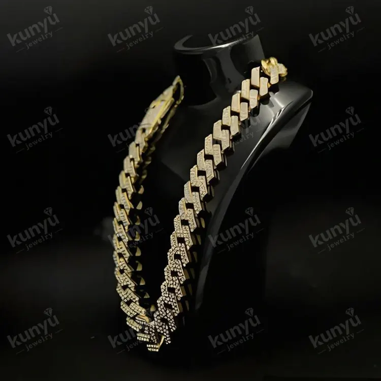 Fulgens Rhenstone Cubanus Link Chain