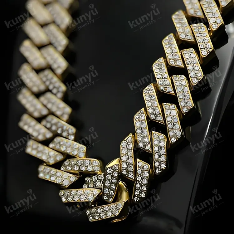 Fulgens Rhenstone Cubanus Link Chain
